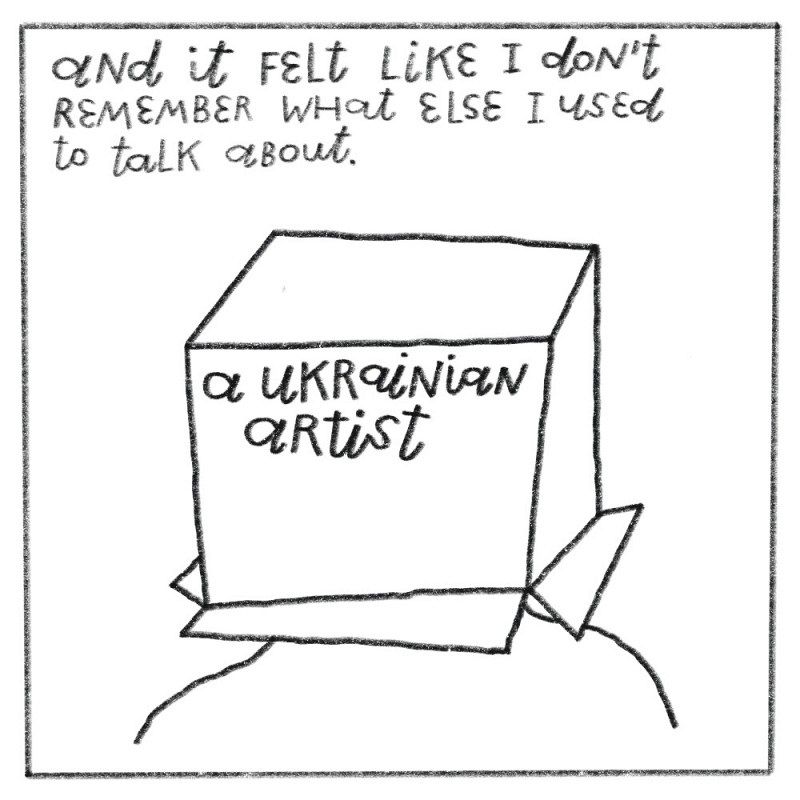 Eine Zeichnung mit vielen Wörtern und einer Kiste.
